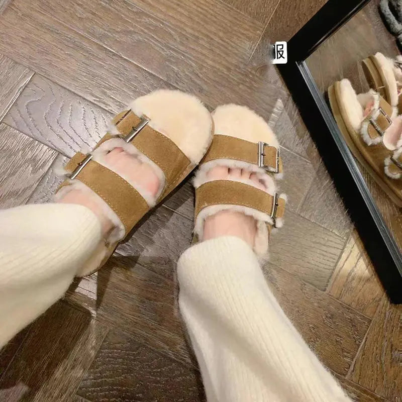 ForaFusion - Warm Wool Thick Sole Comfortable Slippers